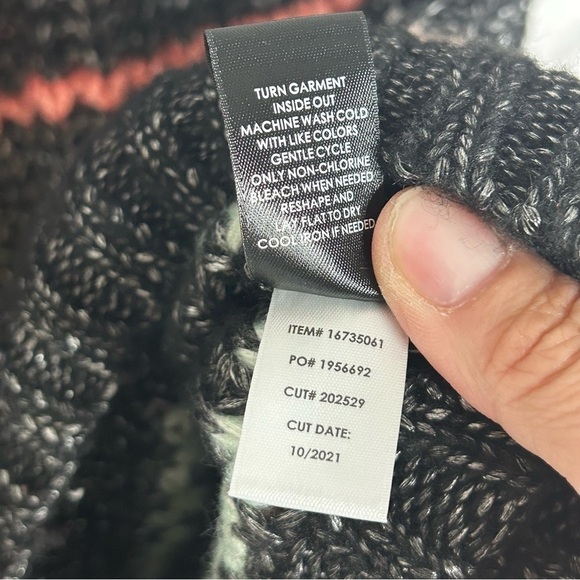 Torrid Chunky Pullover Hooded Striped Raglan Sweater - Picture 13 of 13